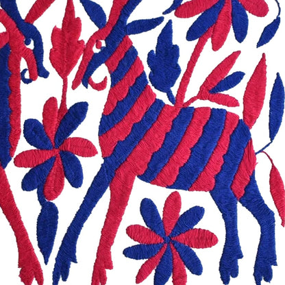 Set of 4 | Mexican Decorative Cushion Covers | Otomi Design Covers | Cotton Linen Fabric | Embroidered | With OR Without Insert