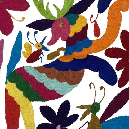 Set of 4 | Mexican Decorative Cushion Covers | Otomi Design Covers | Cotton Linen Fabric | Embroidered | With OR Without Insert
