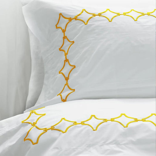 Links - Pure Linen Embroidered Edge Duvet Cover Sets
