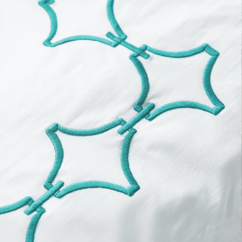 Links - Pure Linen Embroidered Edge Duvet Cover Sets