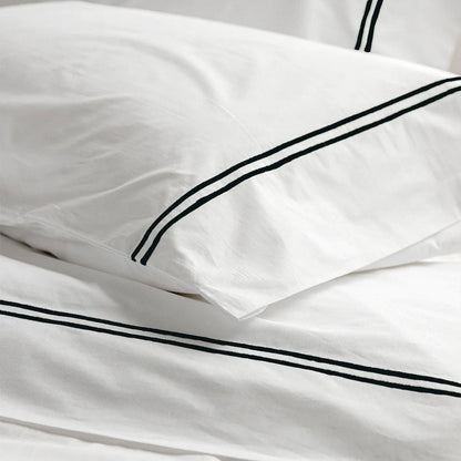 Tracks - Cotton Sateen Embroidered Edge Duvet Cover Sets