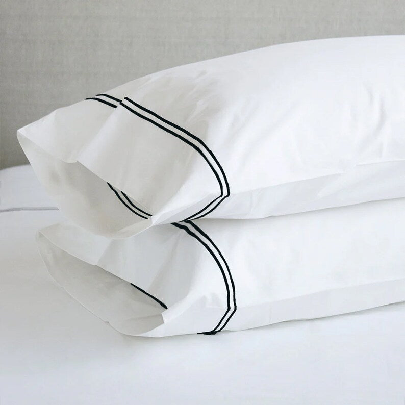 Tracks - Cotton Sateen Embroidered Edge Duvet Cover Sets
