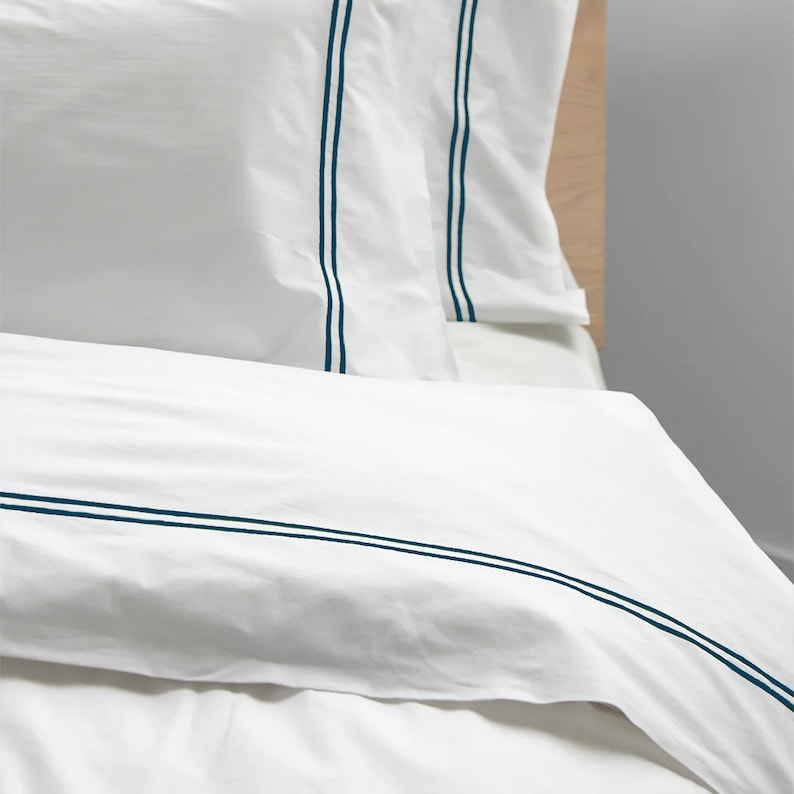 Tracks - Cotton Sateen Embroidered Edge Duvet Cover Sets