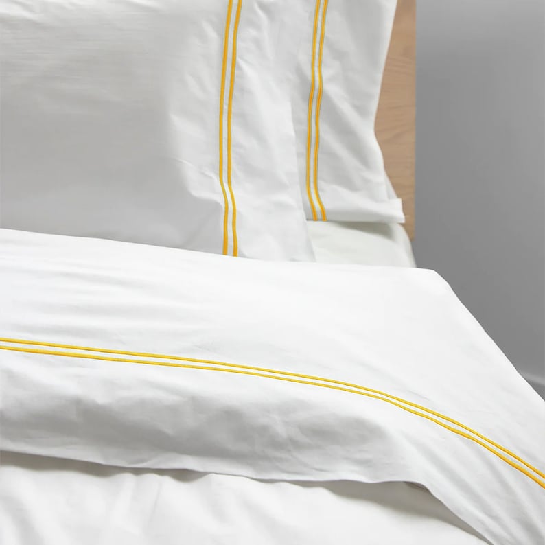 Tracks - Cotton Sateen Embroidered Edge Duvet Cover Sets