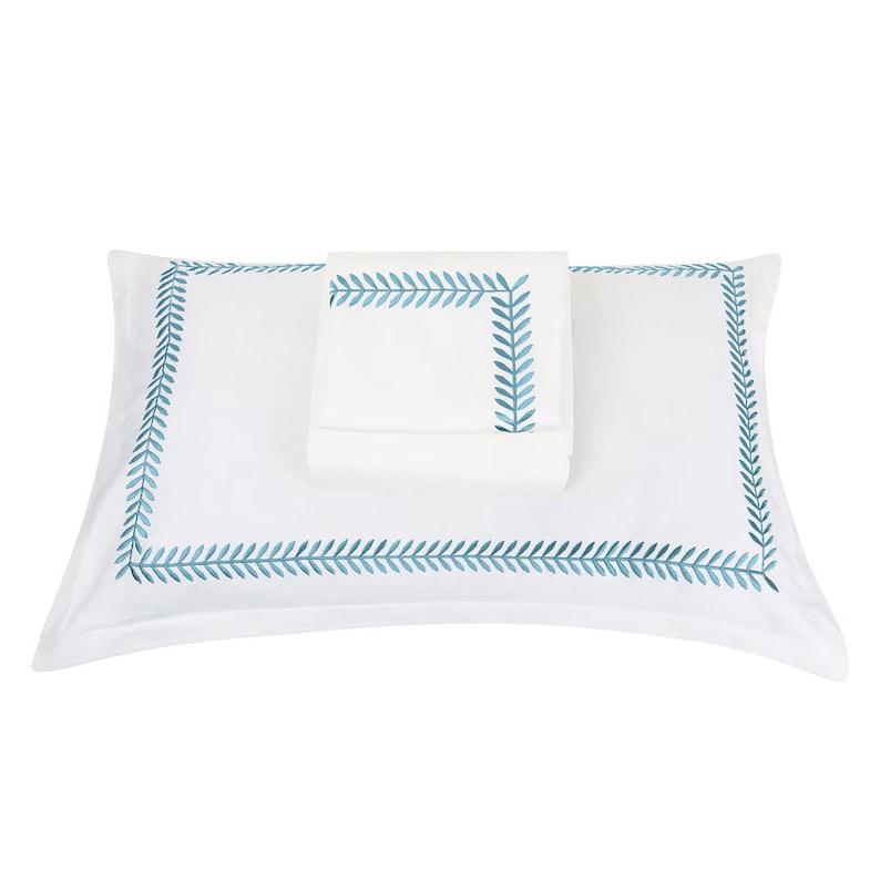 Ash Tree - Cotton Sateen Embroidered Edge Duvet Cover Sets