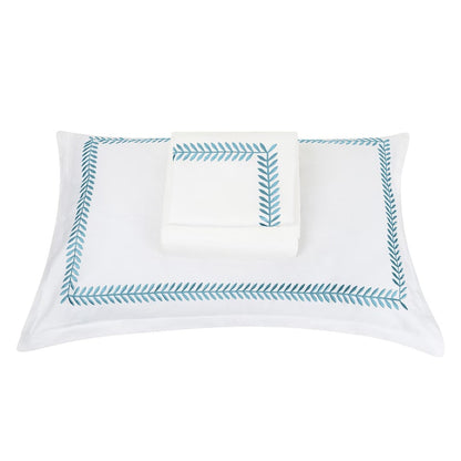 Ash Tree - Cotton Sateen Embroidered Edge Duvet Cover Sets