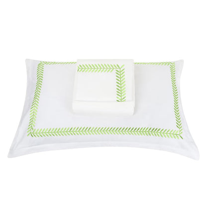 Ash Tree - Cotton Sateen Embroidered Edge Duvet Cover Sets