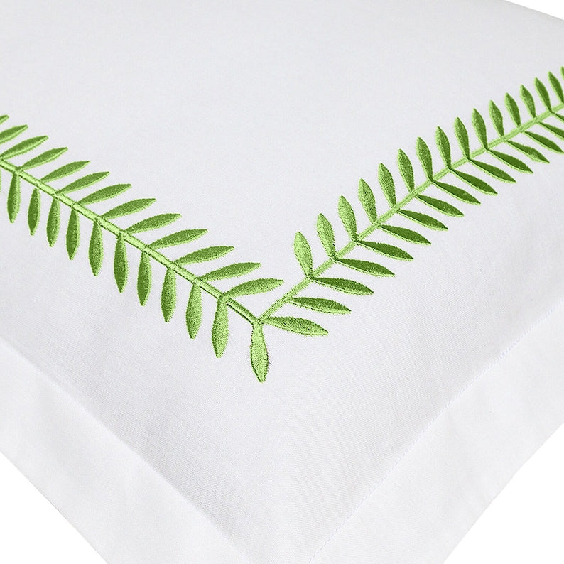 Ash Tree - Cotton Sateen Embroidered Edge Duvet Cover Sets