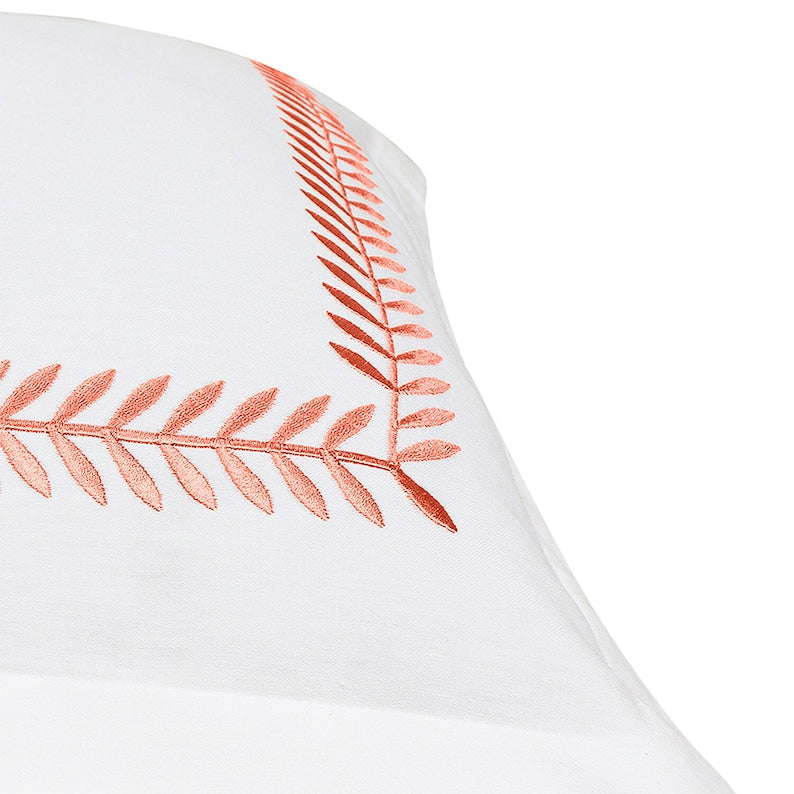 Ash Tree - Cotton Sateen Embroidered Edge Duvet Cover Sets