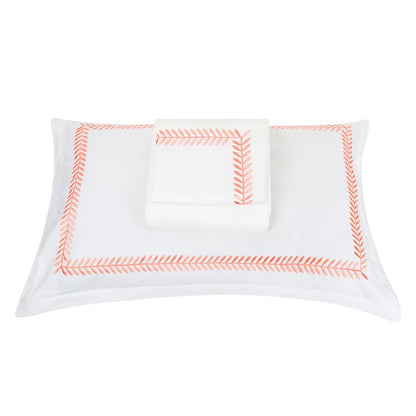 Ash Tree - Cotton Sateen Embroidered Edge Duvet Cover Sets