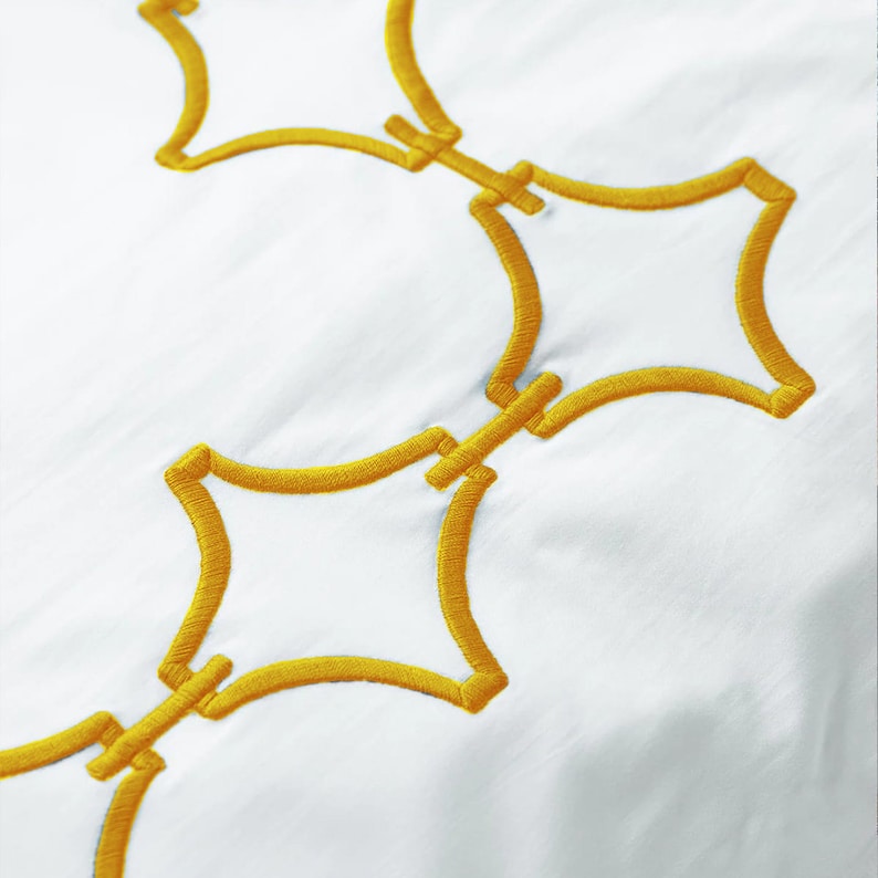 Links - Pure Linen Embroidered Edge Duvet Cover Sets