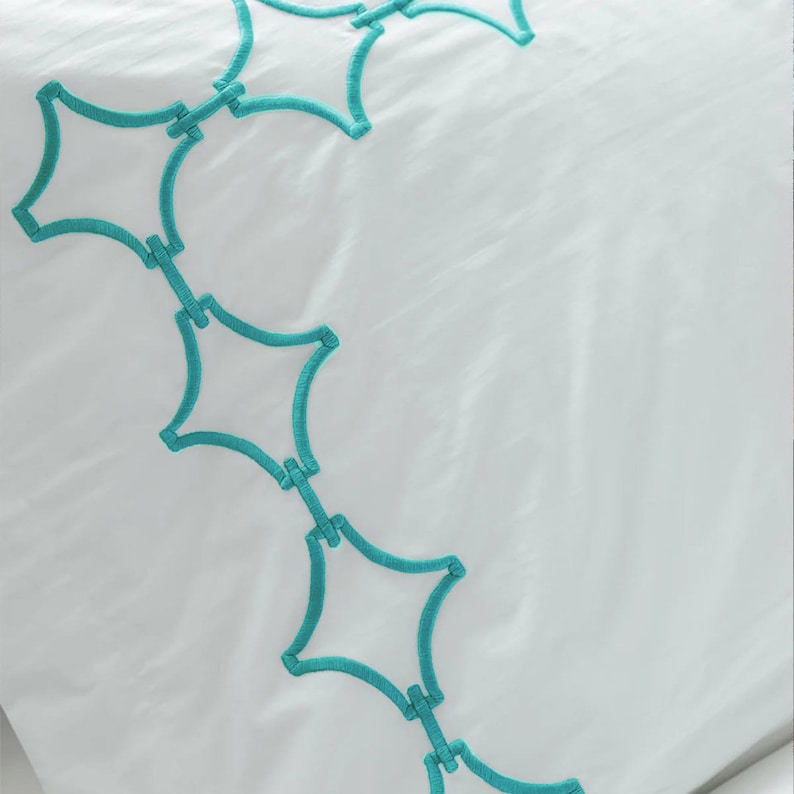 Links - Pure Linen Embroidered Edge Duvet Cover Sets