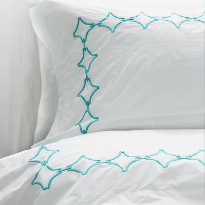Links - Linen Cotton Embroidered Edge Duvet Cover Sets