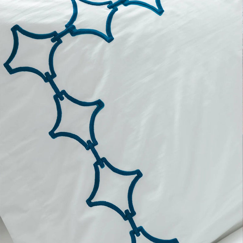 Links - Cotton Sateen Embroidered Edge Duvet Cover Sets