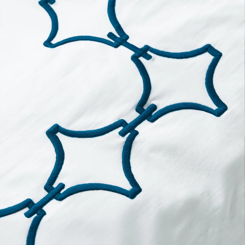Links - Cotton Sateen Embroidered Edge Duvet Cover Sets