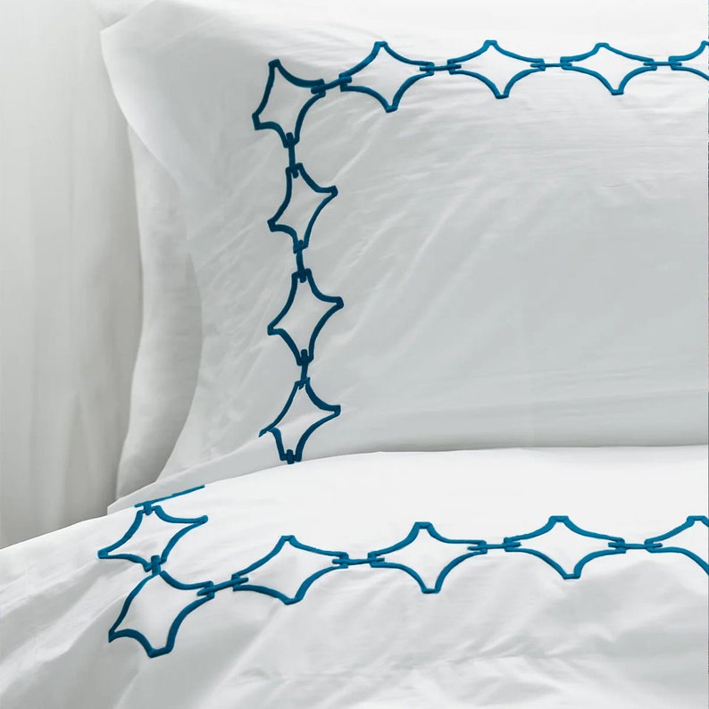 Links - Cotton Sateen Embroidered Edge Duvet Cover Sets
