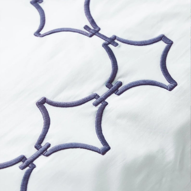 Links - Cotton Sateen Embroidered Edge Duvet Cover Sets