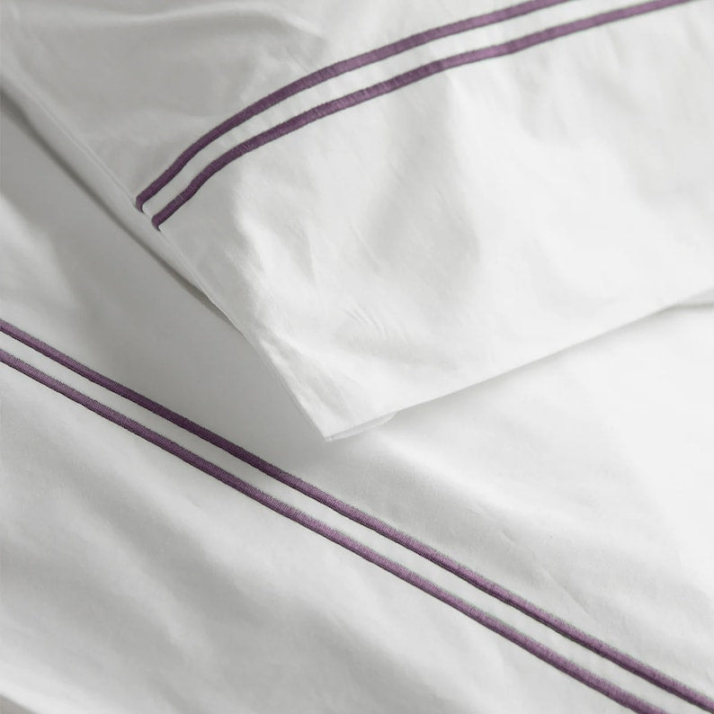Tracks - Cotton Sateen Embroidered Edge Duvet Cover Sets