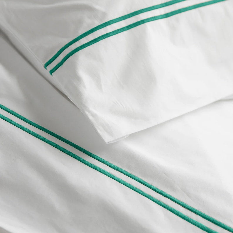 Tracks - Cotton Sateen Embroidered Edge Duvet Cover Sets