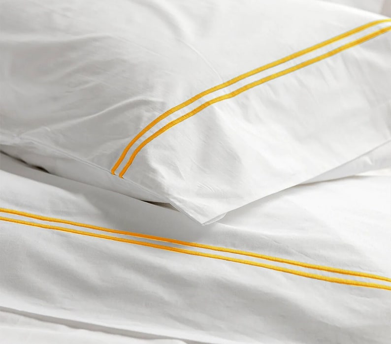 Tracks - Cotton Sateen Embroidered Edge Duvet Cover Sets