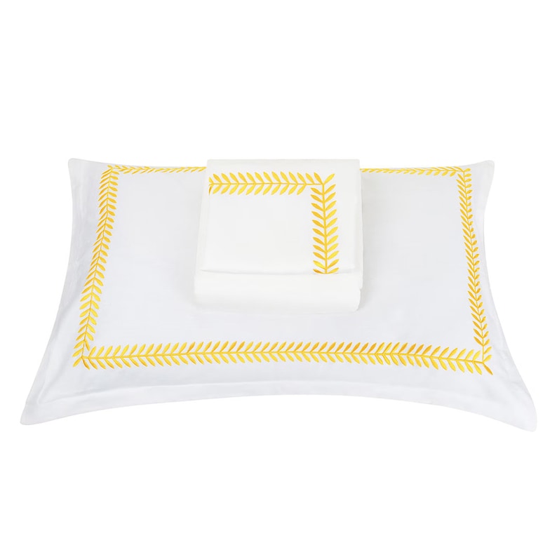 Ash Tree - Cotton Sateen Embroidered Edge Duvet Cover Sets