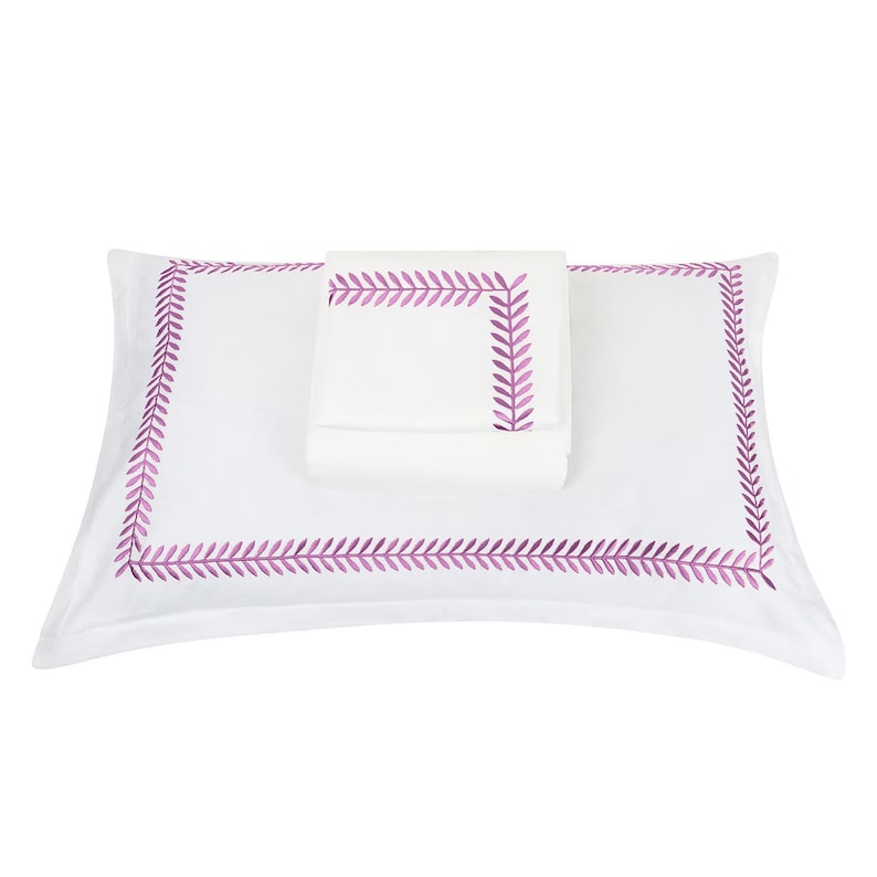 Ash Tree - Cotton Sateen Embroidered Edge Duvet Cover Sets