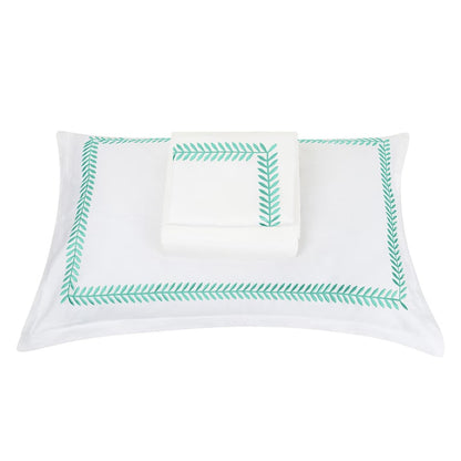 Ash Tree - Cotton Sateen Embroidered Edge Duvet Cover Sets