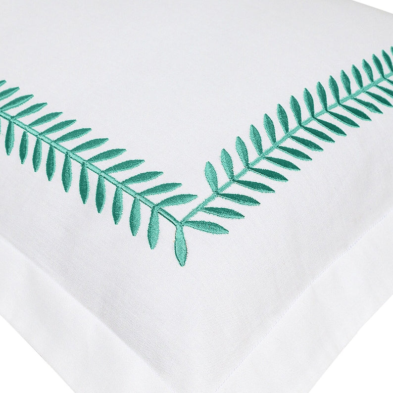 Ash Tree - Cotton Sateen Embroidered Edge Duvet Cover Sets