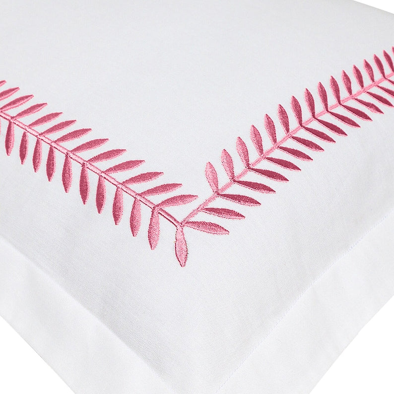 Ash Tree - Cotton Sateen Embroidered Edge Duvet Cover Sets