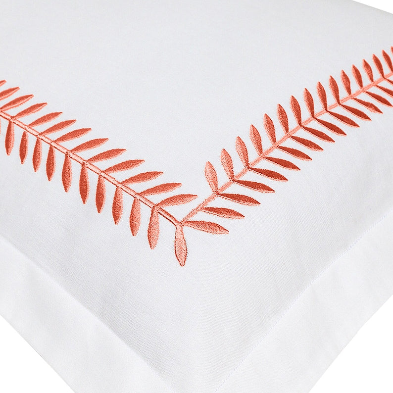 Ash Tree - Cotton Sateen Embroidered Edge Duvet Cover Sets