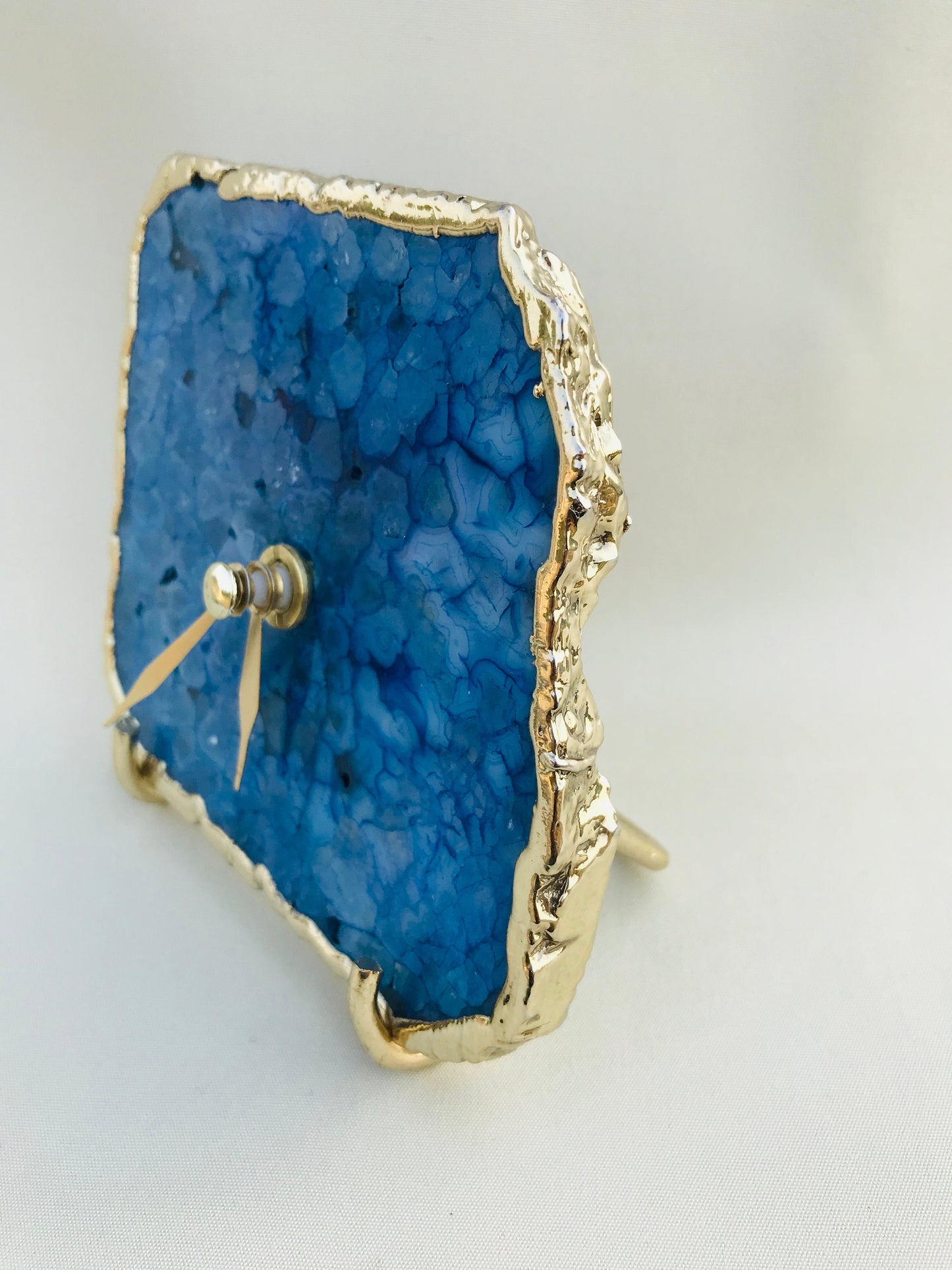 Blue Agate Desk/Wall Clock/Personalised Momento