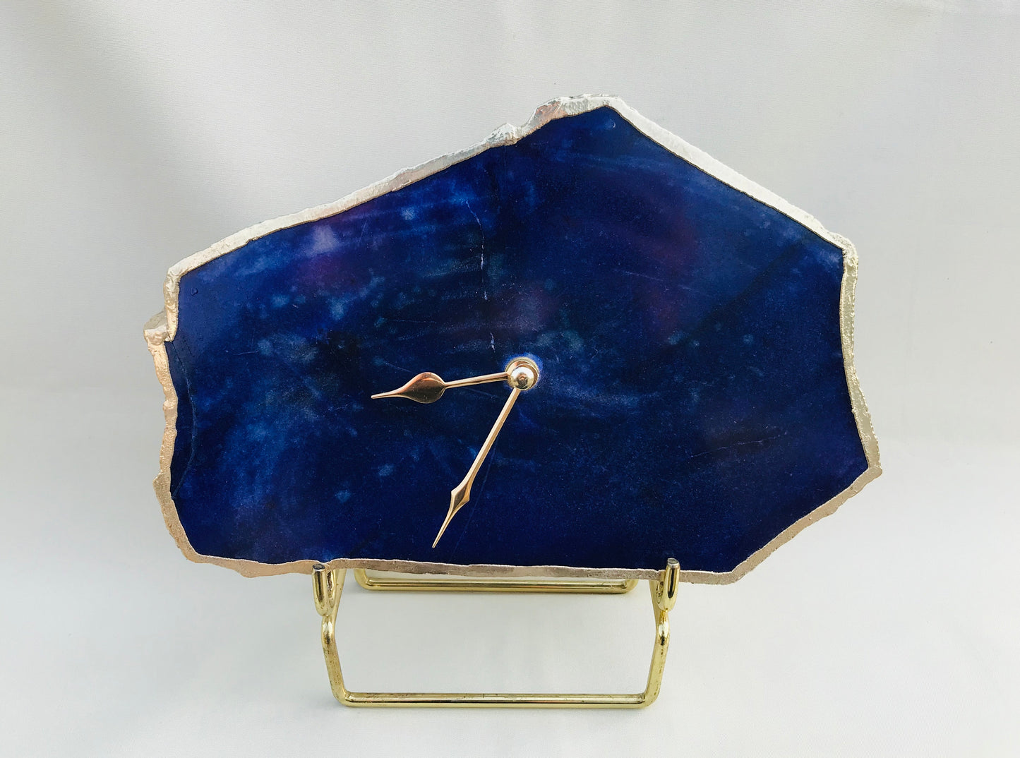 Indigo Agate Large Wall/Table Clock/Personalised Momento