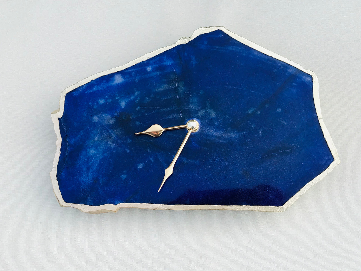 Indigo Agate Large Wall/Table Clock/Personalised Momento