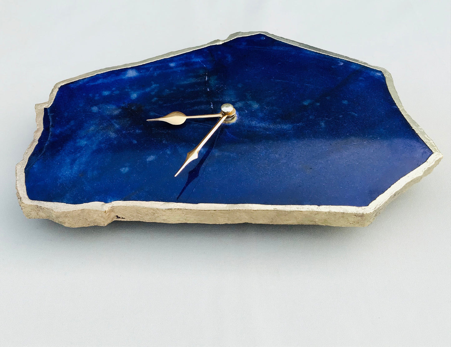 Indigo Agate Large Wall/Table Clock/Personalised Momento