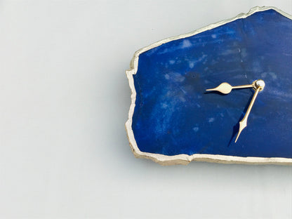 Indigo Agate Large Wall/Table Clock/Personalised Momento