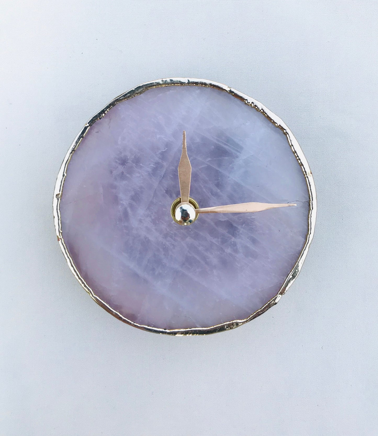 Rose Quartz Agate Desk/wall Clock/Personalised Momento