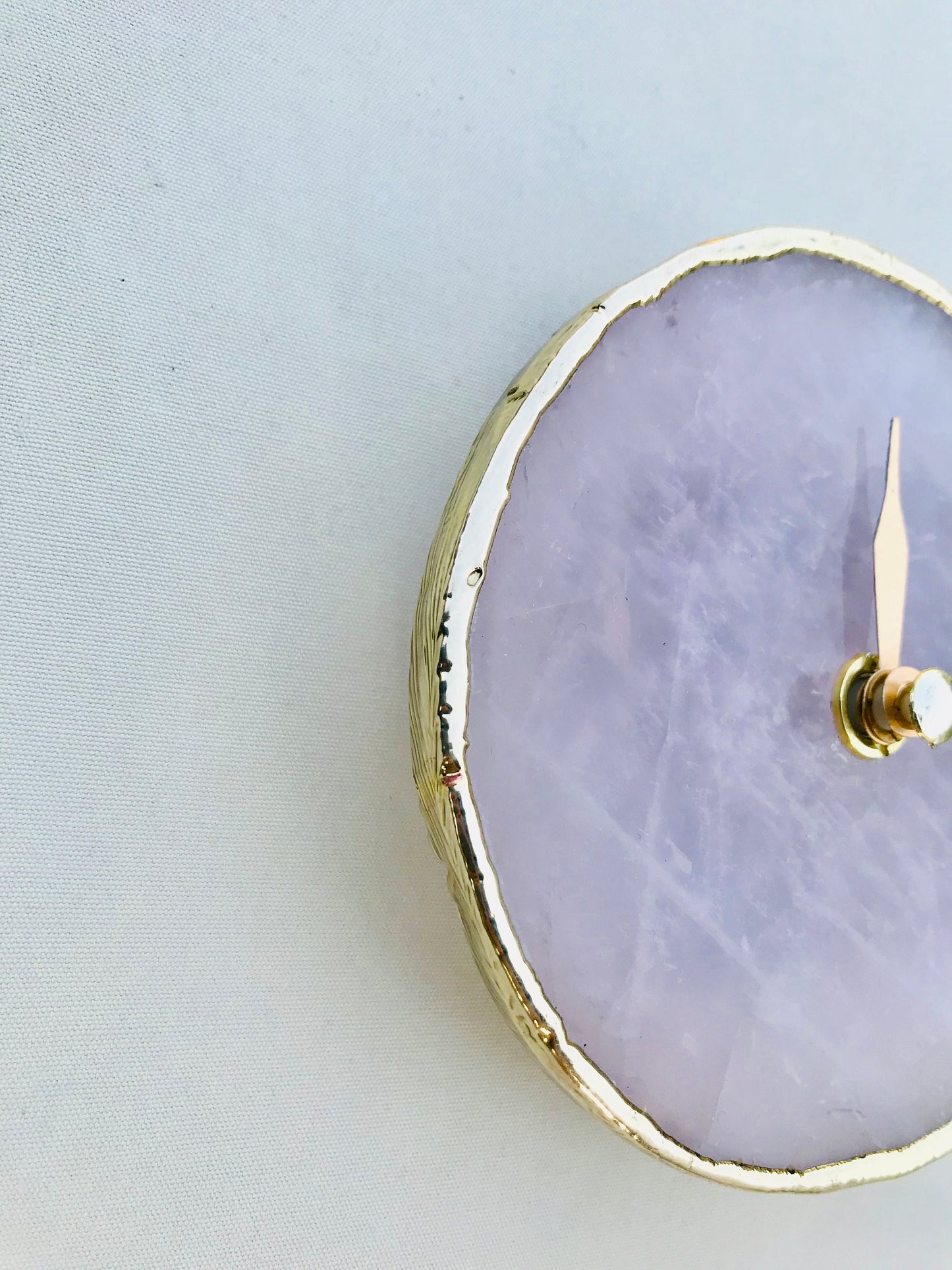 Rose Quartz Agate Desk/wall Clock/Personalised Momento