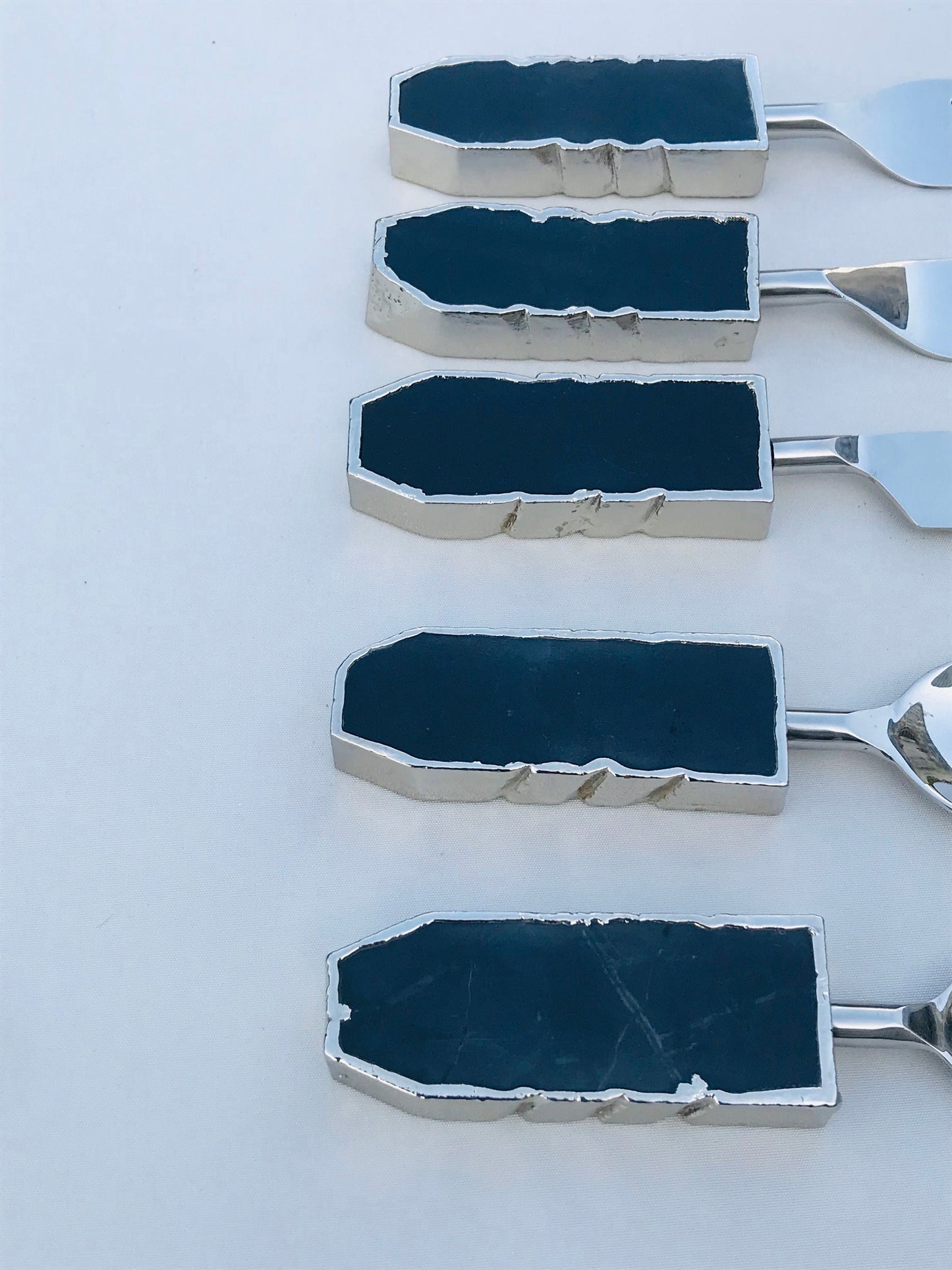 Set of 5 Pieces Black Agate Cutlery