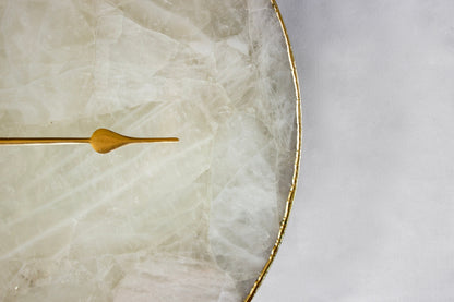 White Agate Wall Clock | Circular