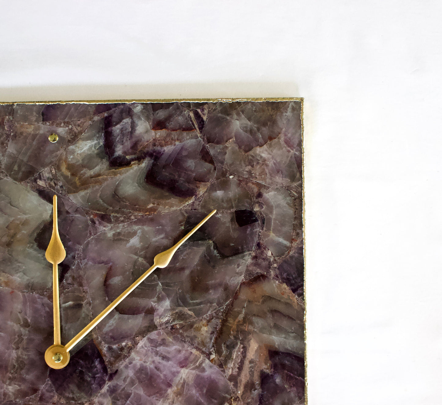 Amethyst Agate Wall Clock | Square