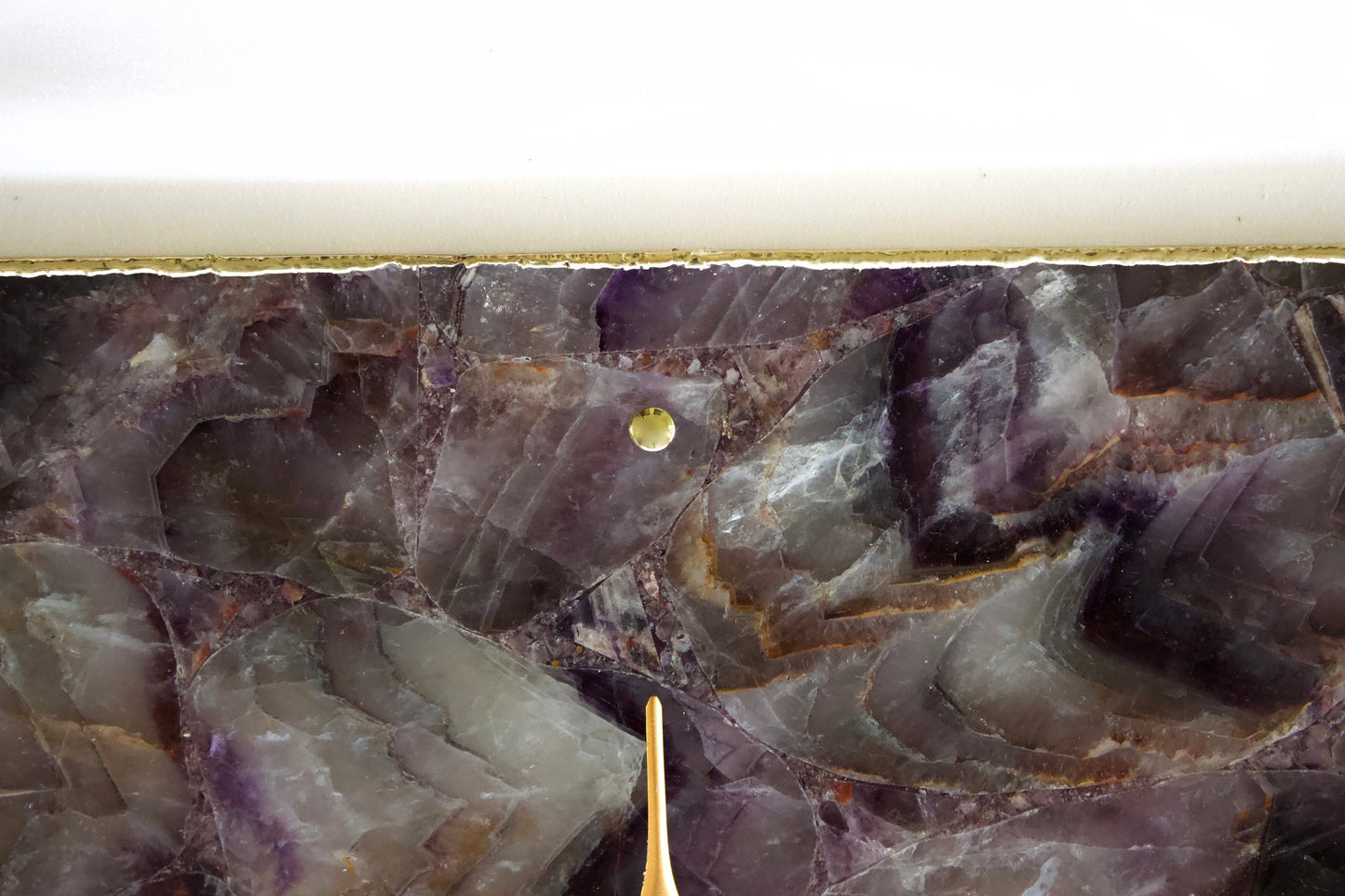 Amethyst Agate Wall Clock | Square