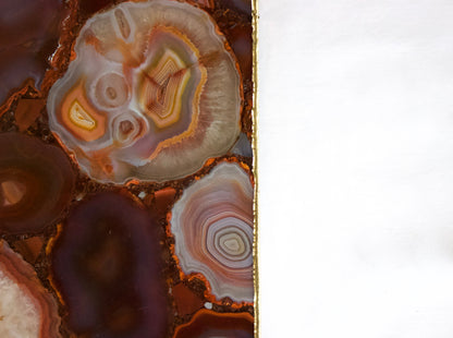 Red Agate Wall Clock | Square