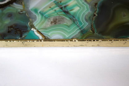 Light Green Agate Wall Clock | Square