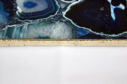 Blue Agate Wall Clock | Square