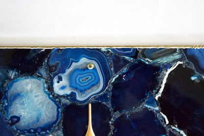 Blue Agate Wall Clock | Square