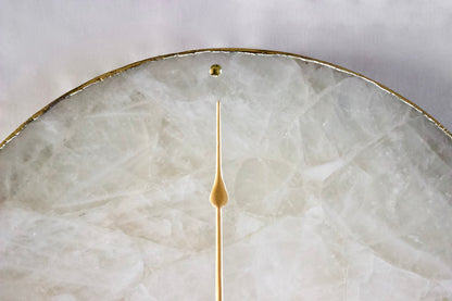 White Agate Wall Clock | Circular