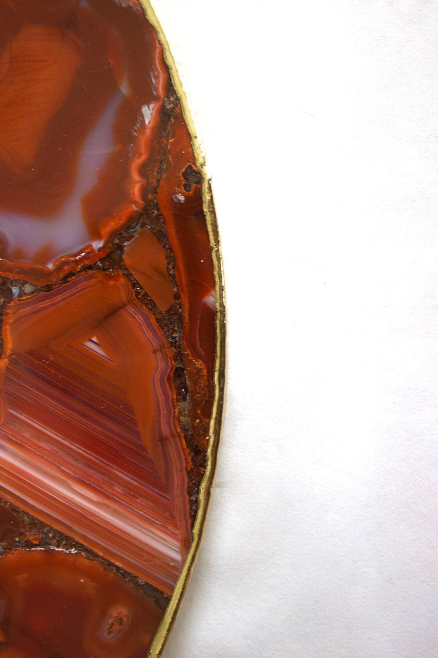 Red Agate Wall Clock | Circular