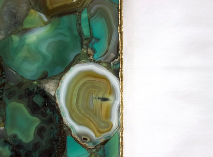 Light Green Agate Wall Clock | Square