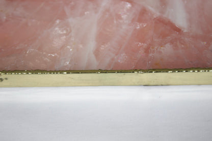 Rose Quartz Agate Wall Clock | Square | Pink