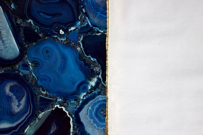Blue Agate Wall Clock | Square